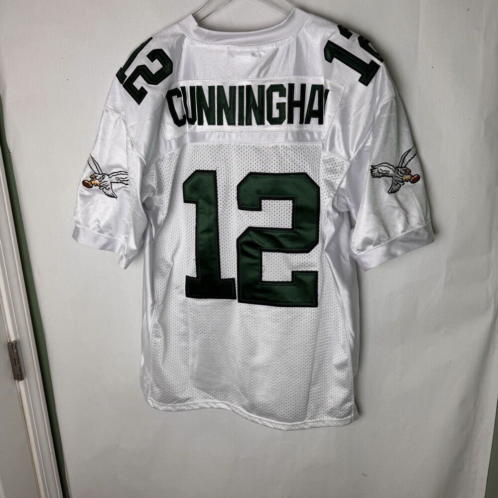 Mitchell & Ness NFL Throwbacks Authentic  Eagles Cunningham #12 Jersey 50 1992